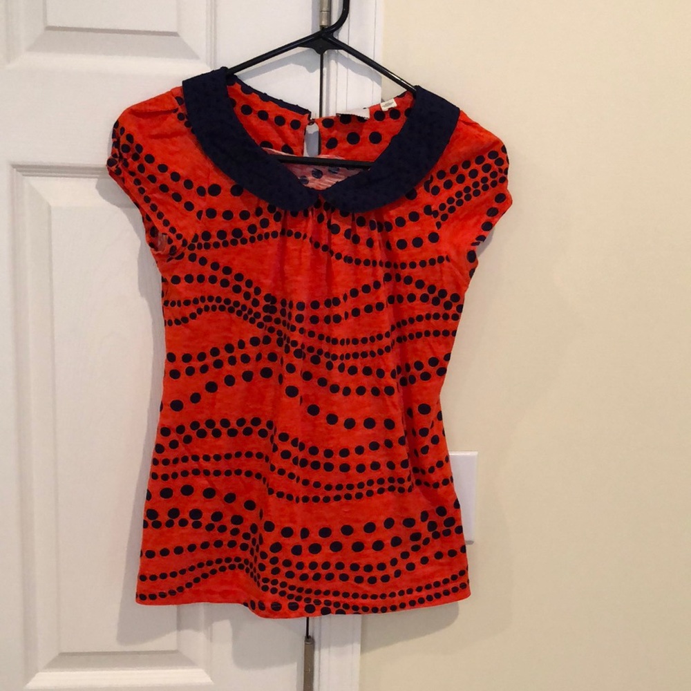 Anthropologie short sleeve collared shirt